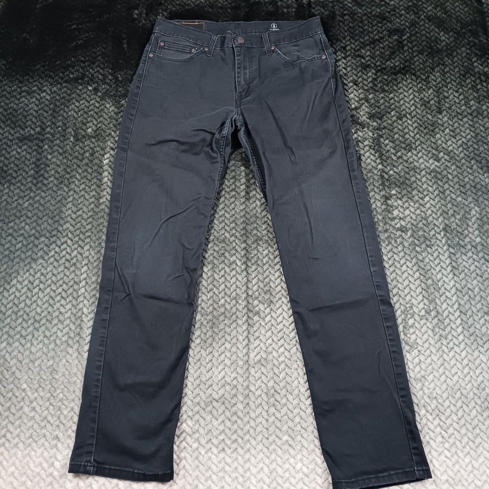 Levi's 511 All Seasons Tech Pant Men's 32x30 Black Cotton Chino Skinny Stretch